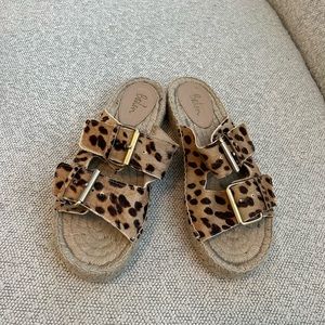 Boden leopard hair sandals size 36 6
